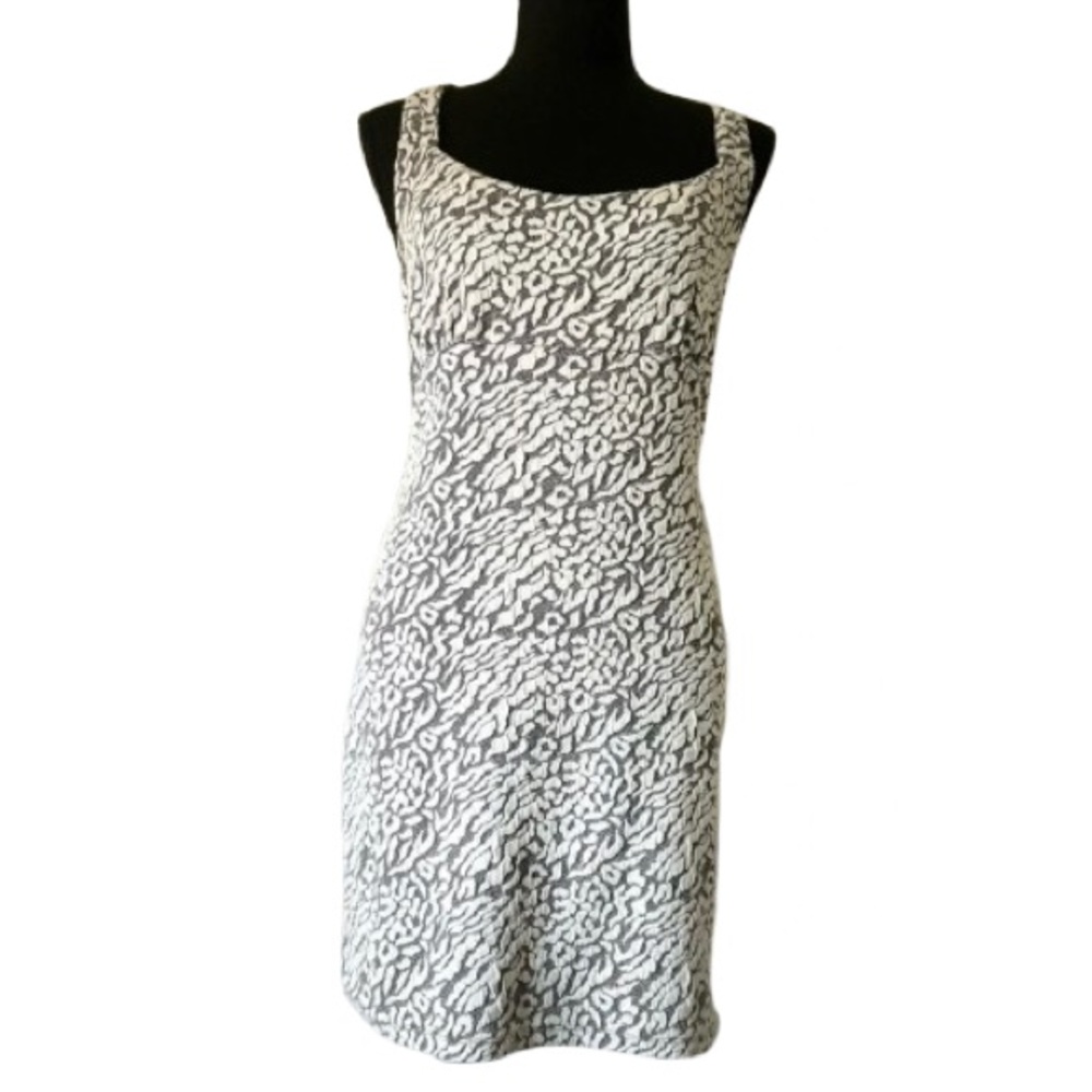 Free People Jacquard Knit Racerback Body Con Mini Dress White Grey Small - Picture 5 of 10